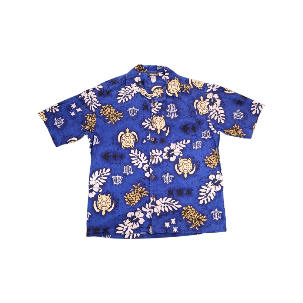 Vintage Reebesse Beach Surf Hawaiian Turtle Aloha Camp Shirt Adult Size S Rare